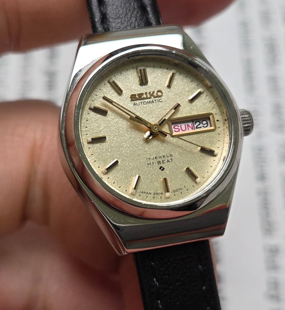 레어] 빈티지 세이코 하이비트 골드 보카시 다이얼 데이데이트 여성용  상품이미지5