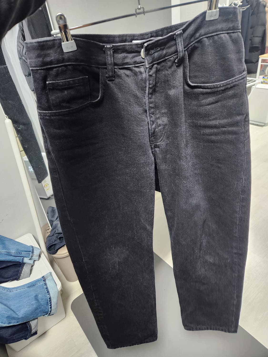 스테디에브리웨어 레귤러핏 진 블랙 1사이즈 상품이미지1