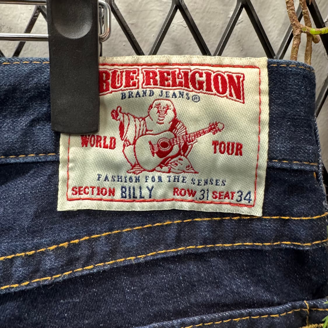 00s 트루릴리전 데님 팬츠 후면 말발굽 페인팅 포인트 진청 상품이미지7