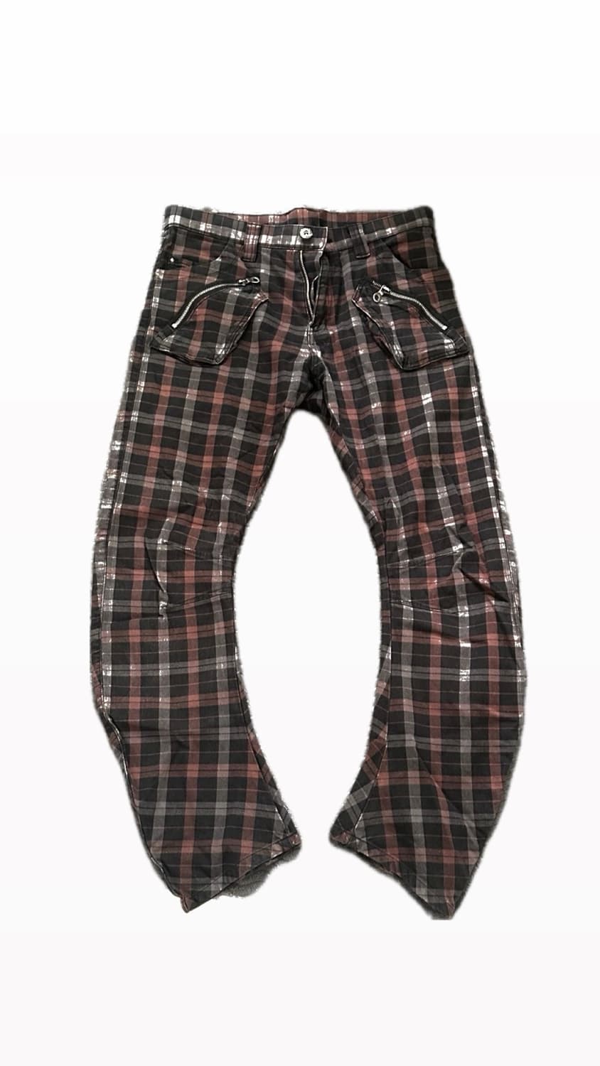 PPFM 커브드 체크 데님 상품이미지1