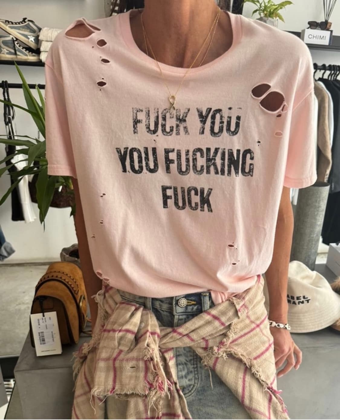 R13 퍽보이 그런지 핑키 반팔 상품이미지1