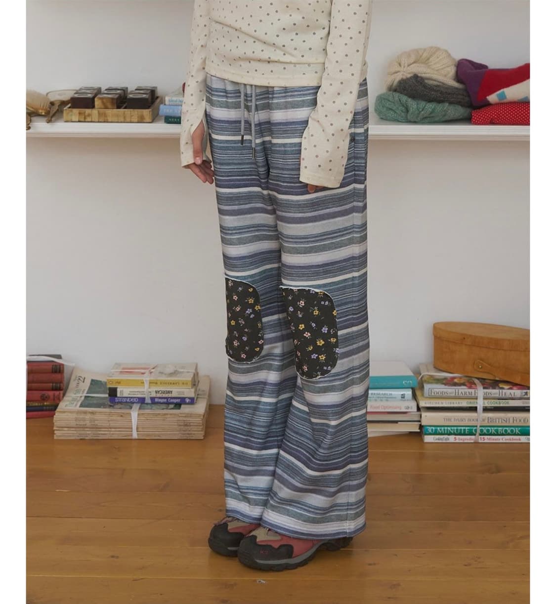 펀프롬펀 패치 스트라이프 밴딩 팬츠 상품이미지3