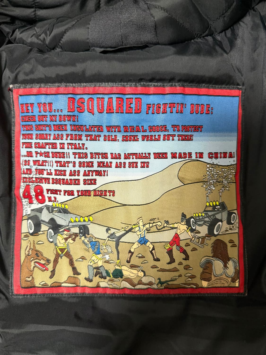 DSQUARED2 디스퀘어드2 라쿤퍼 패딩 블랙 상품이미지3