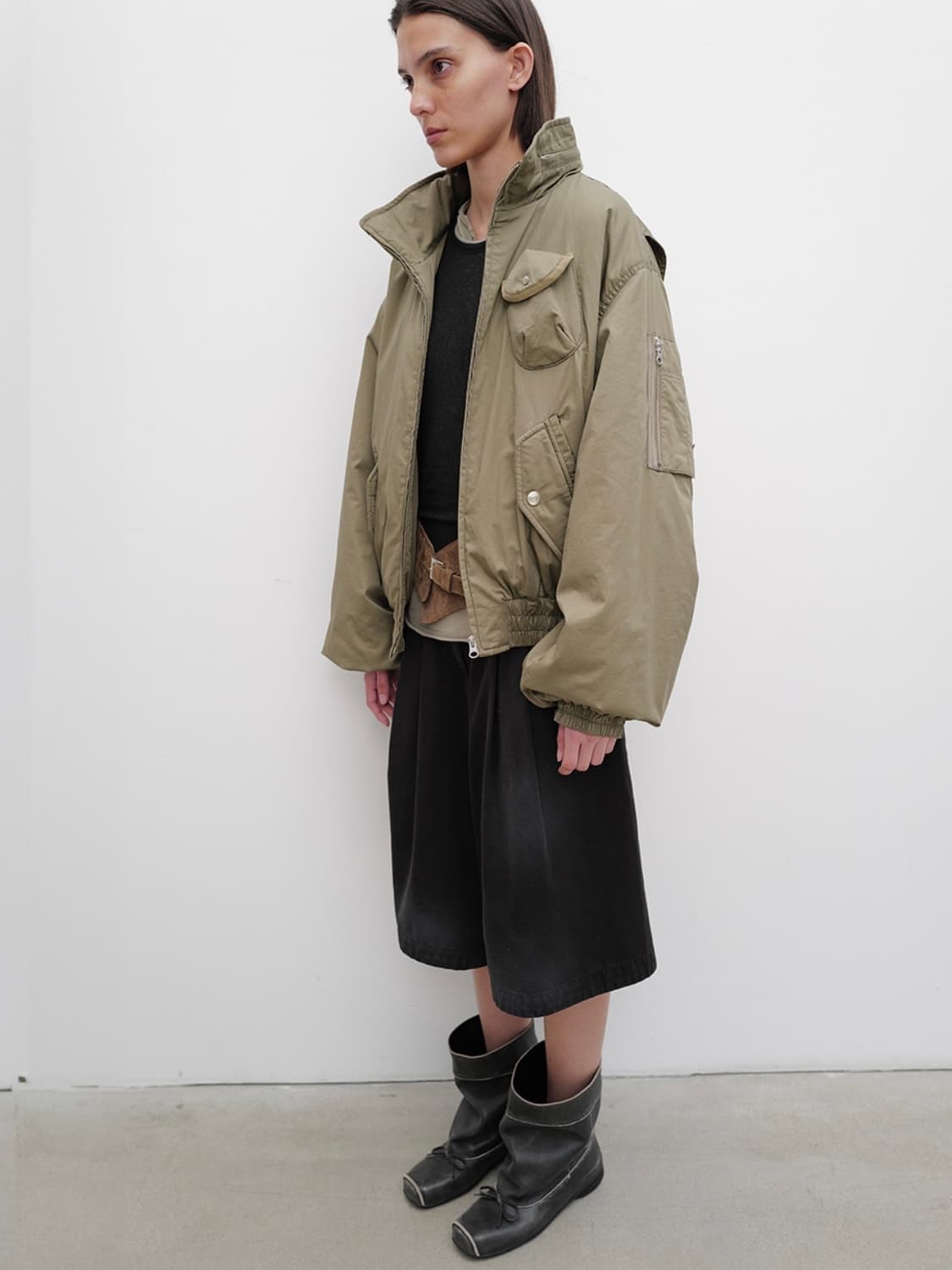 오픈와이와이 COTTON CARGO BOMBER, KHAKI 상품이미지2