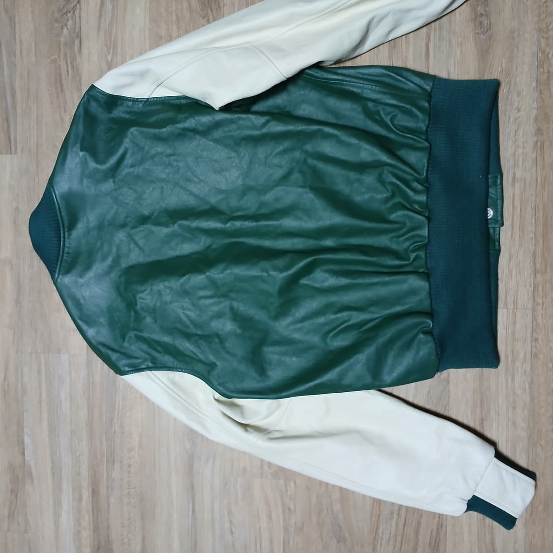 Navy team 네이비팀 소가죽 레더 바시티 자켓 상품이미지7