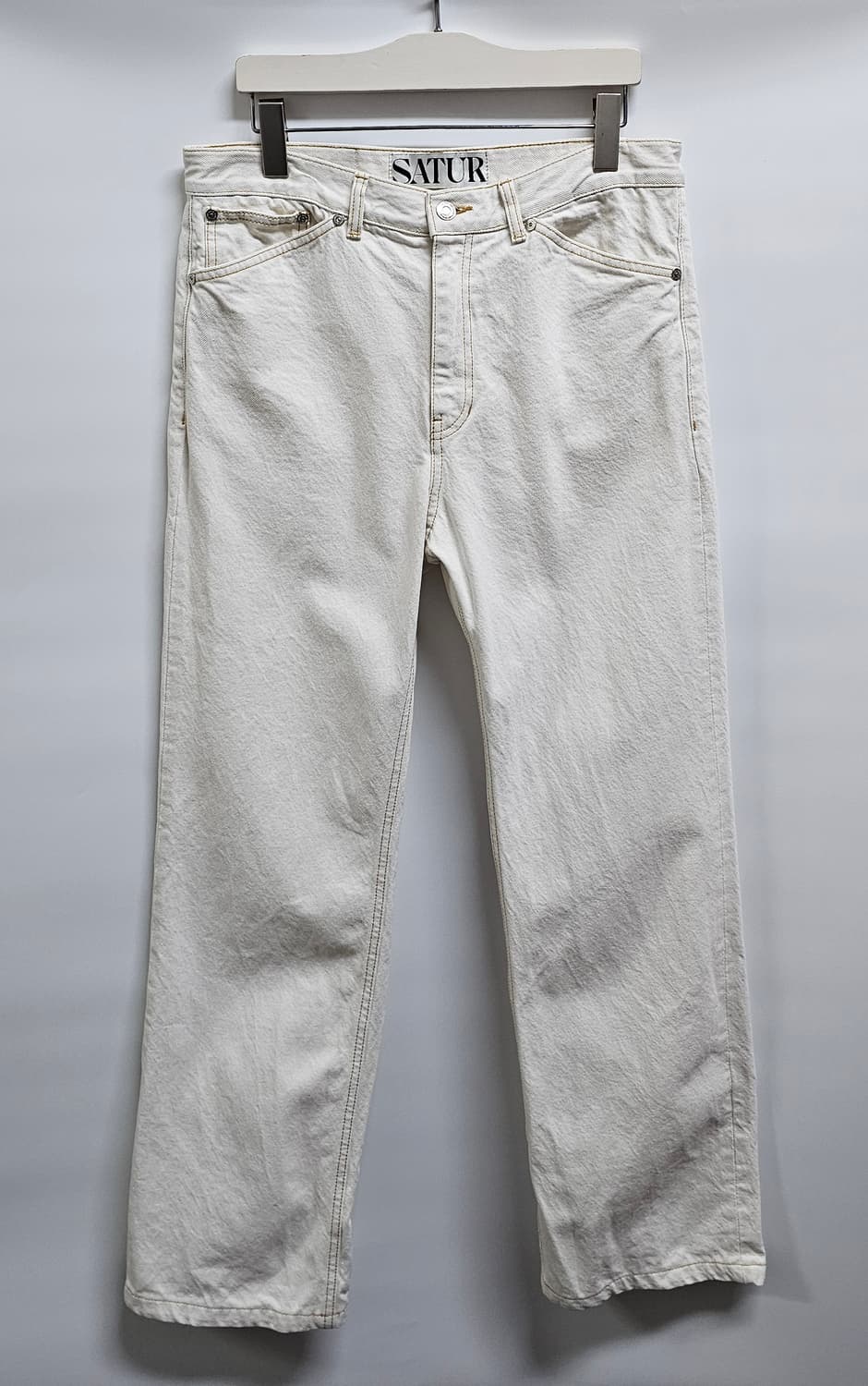 SATUR 세터 아이보리 데님 팬츠 L 상품이미지1