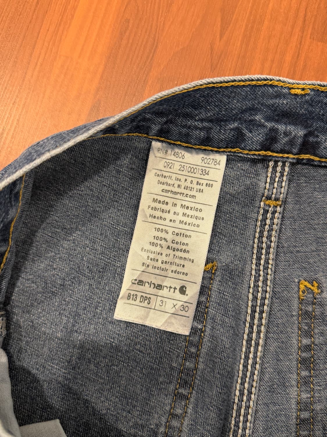 Carhartt 칼하트 카펜터 데님 워크 팬츠 (31inch) 상품이미지10