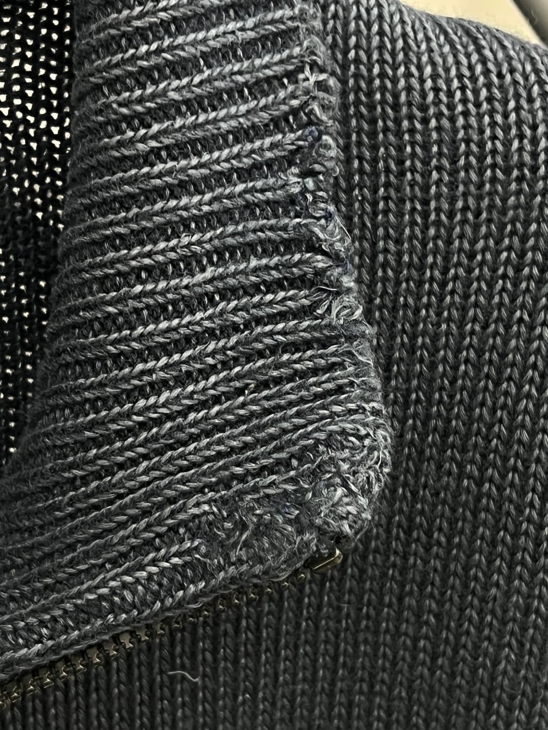 스톤아일랜드 린넨/울 멜란지 니트 집업 상품이미지10