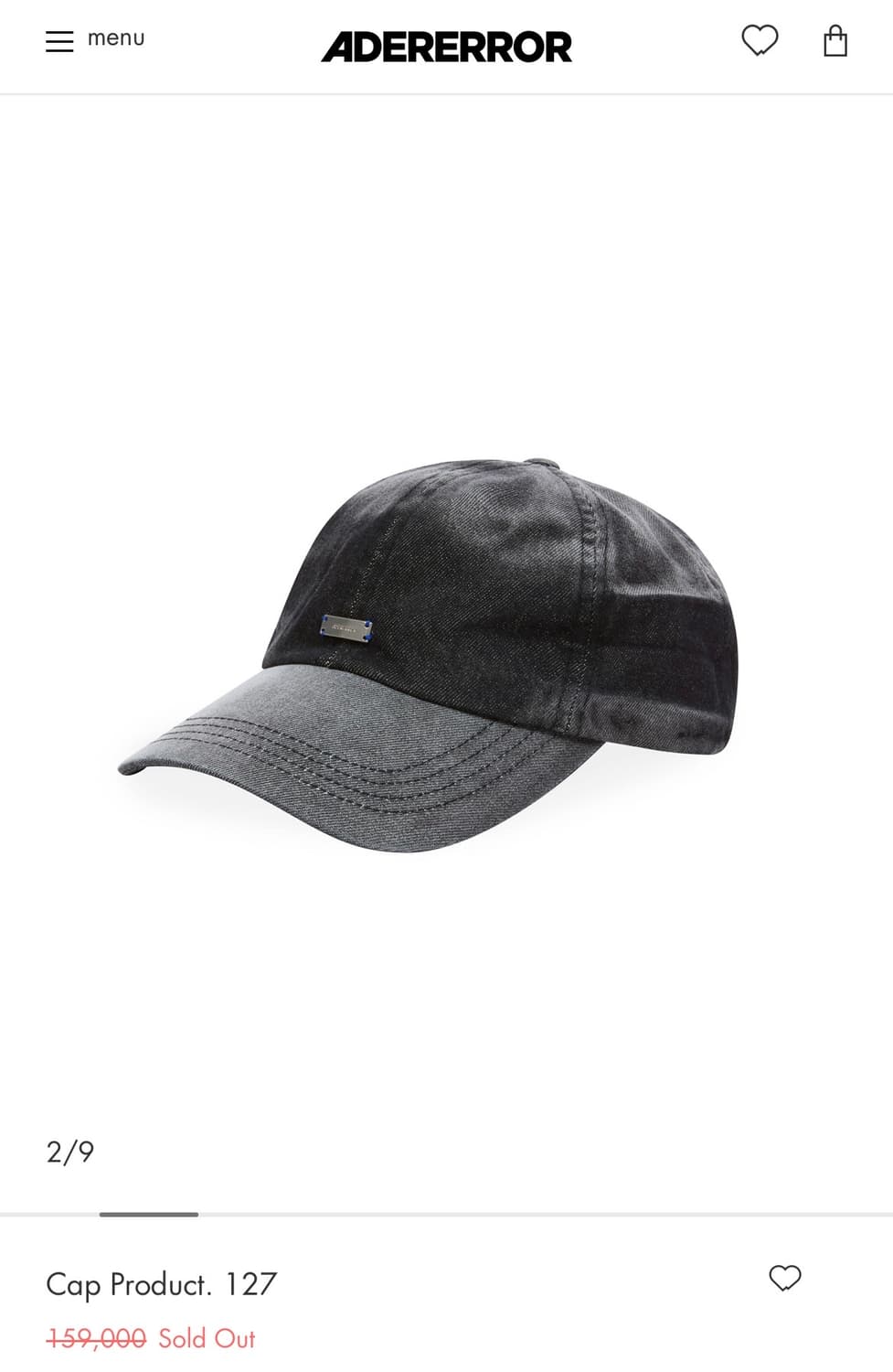 ader error cap product 아더에러 캡 모자 상품이미지1