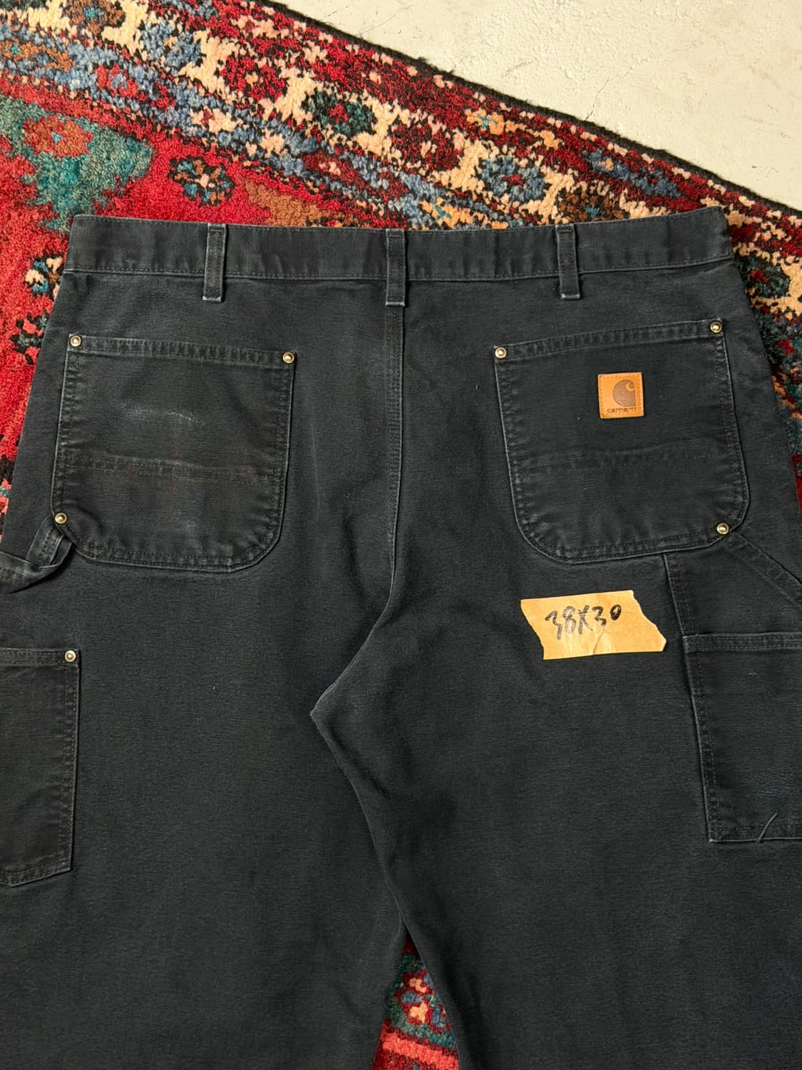 OG 칼하트 B136 더블니 팬츠 칼하트 썩블니 블랙 상품이미지6