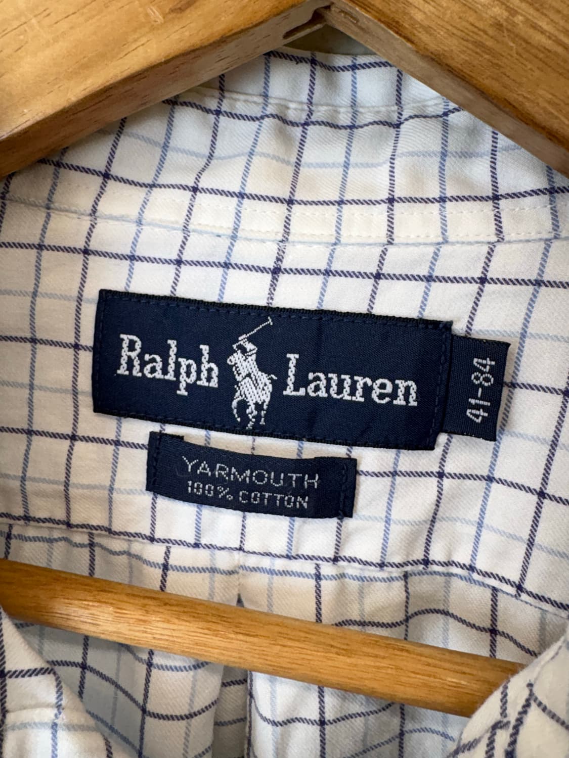 폴로랄프로렌 빈티지 야머스핏 체크 셔츠 화이트 상품이미지7
