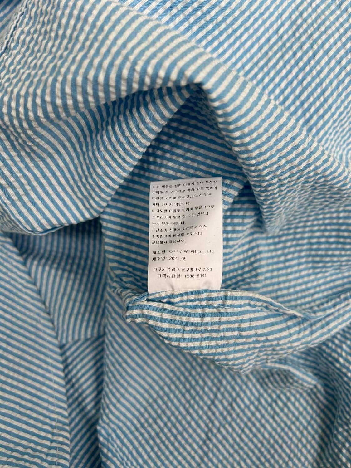 [S]ORR 오르 시어서커 스트라이트 셔츠 상품이미지6