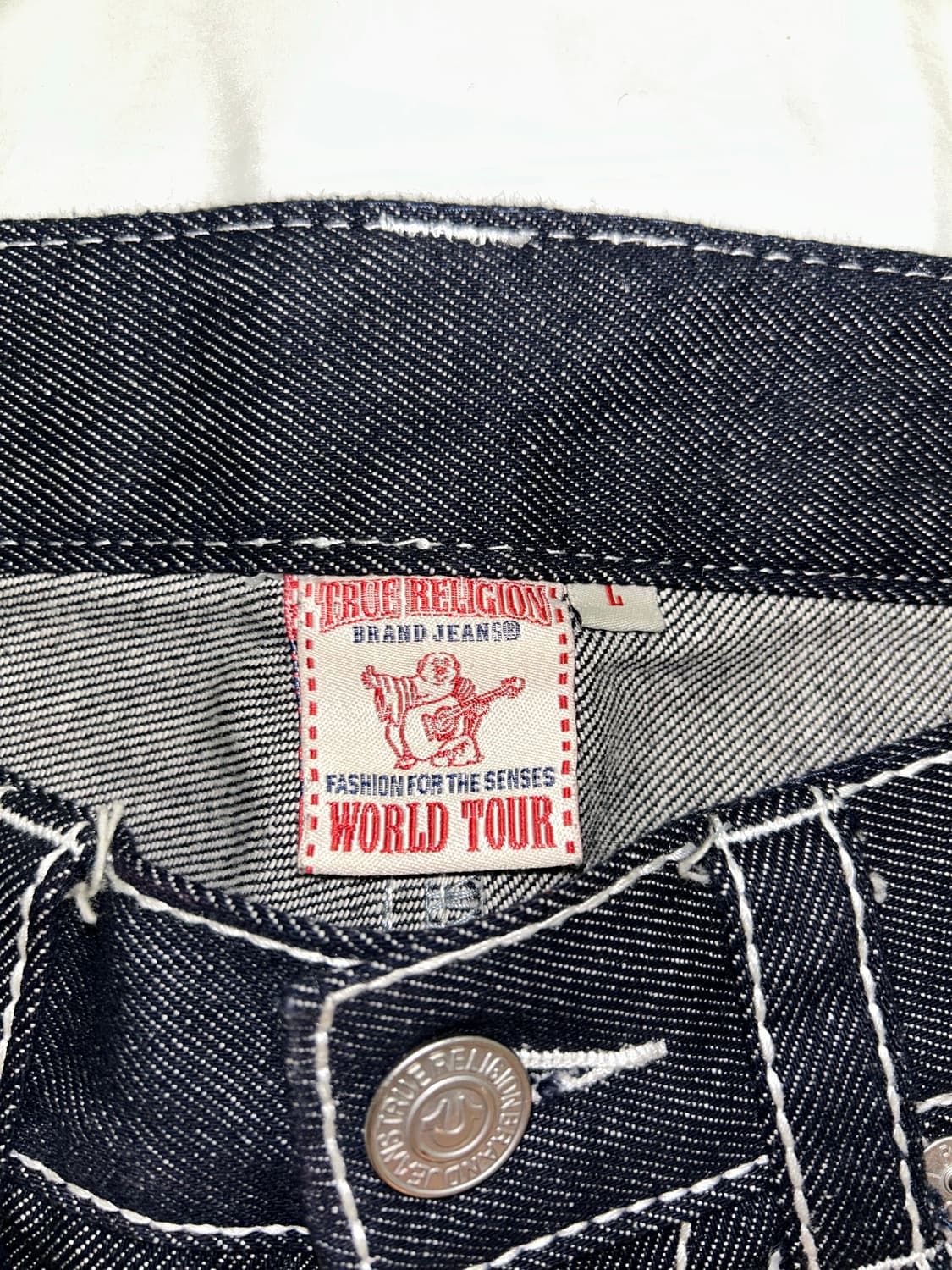 트루릴리젼 세이프티 생지 데님 팬츠 인디고 상품이미지4