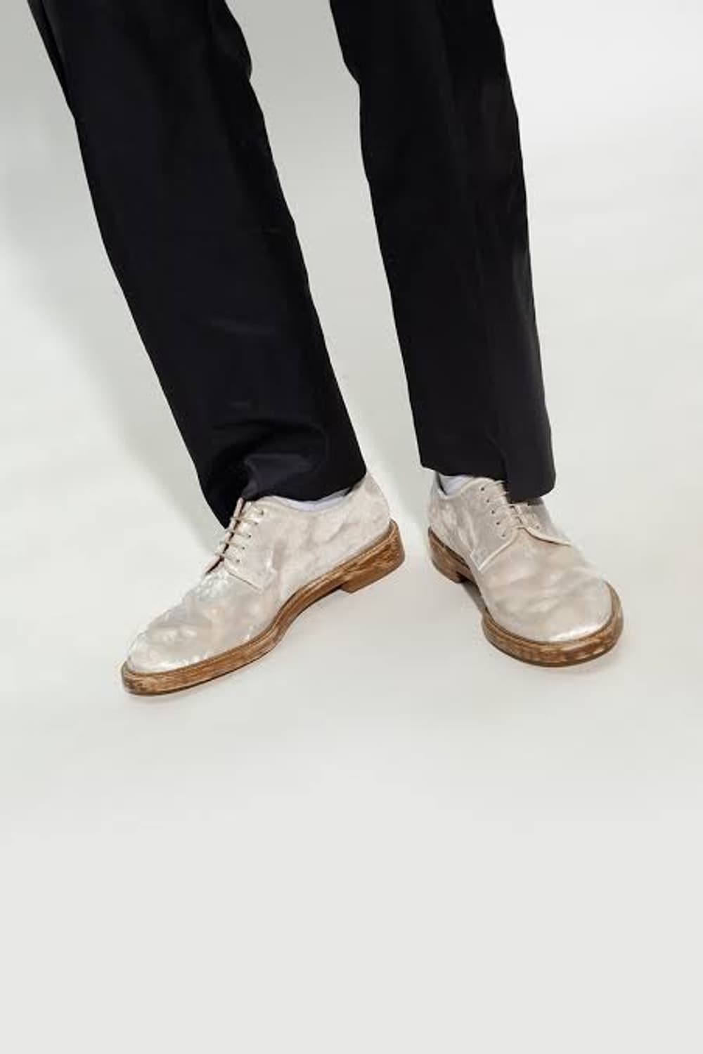 마르지엘라 벨벳 데미지드 더비 슈즈 상품이미지1