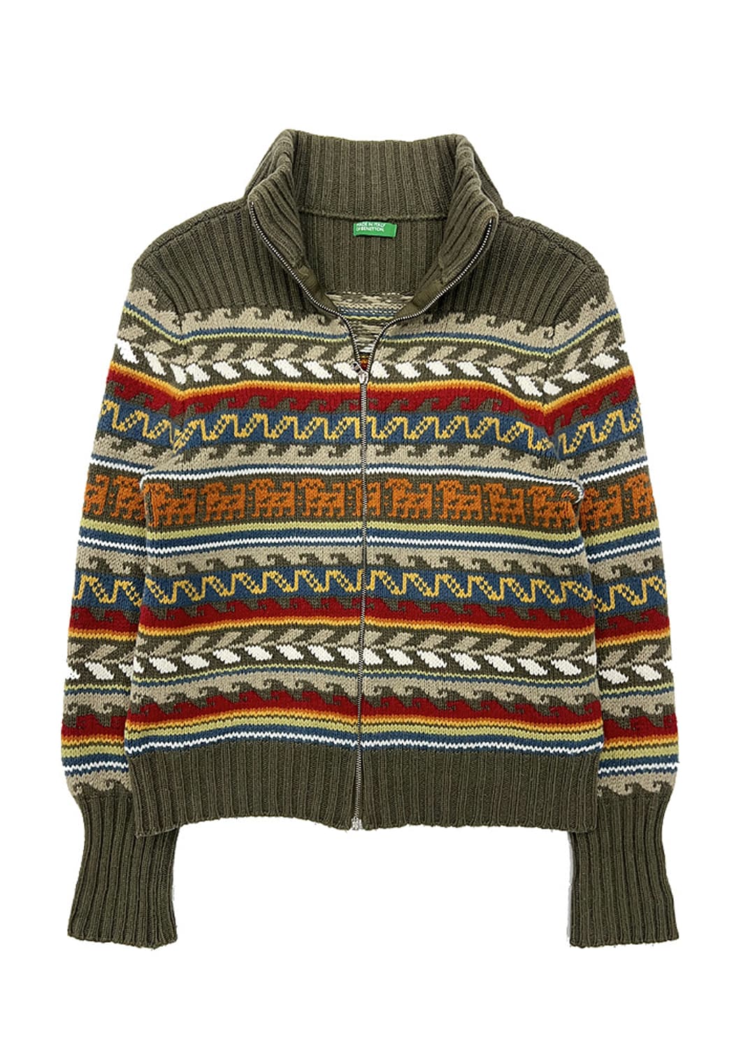 베네통 울 니트 집업 상품이미지1