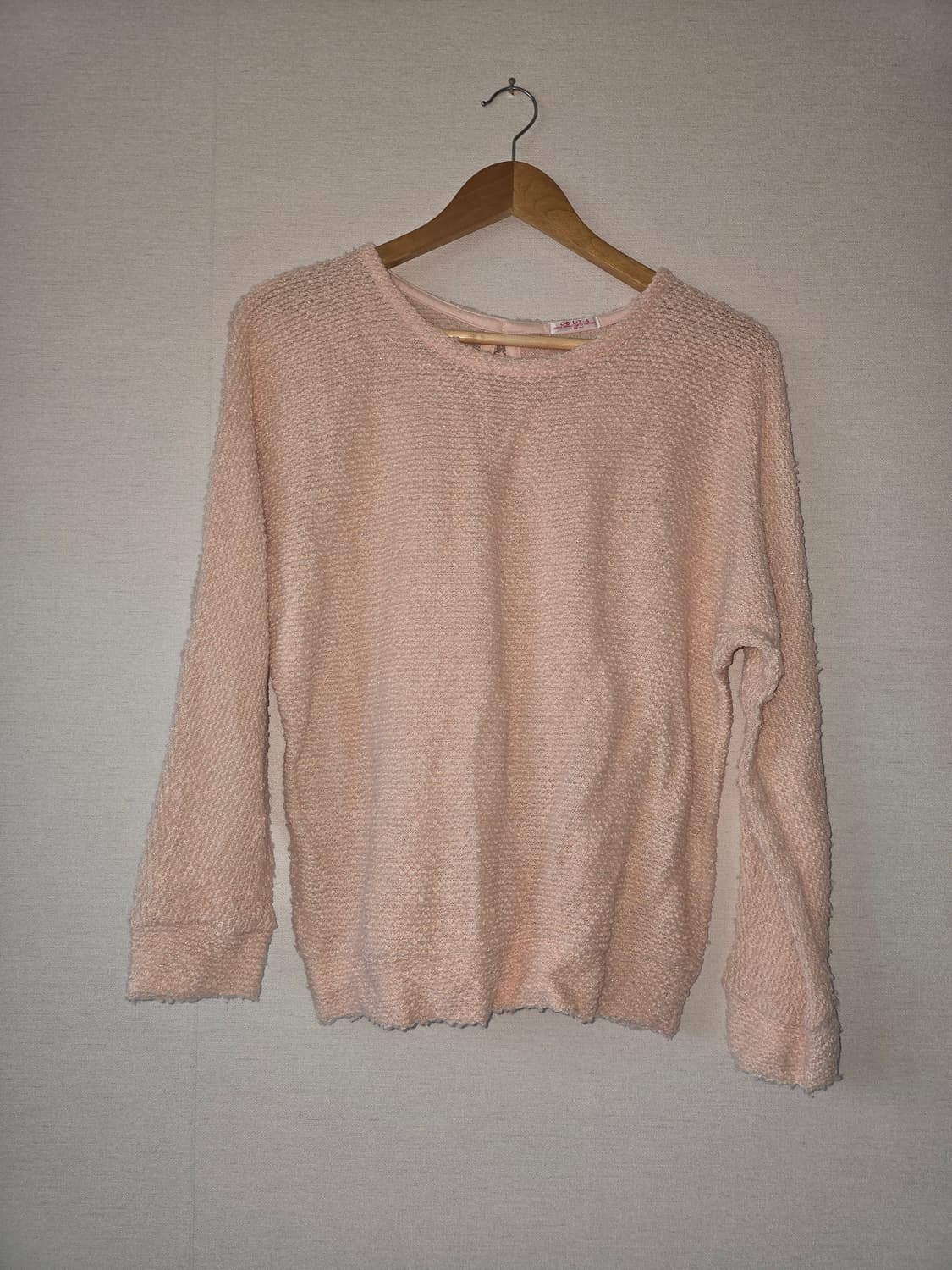 Colza 백리본 핑크 니트 상품이미지1