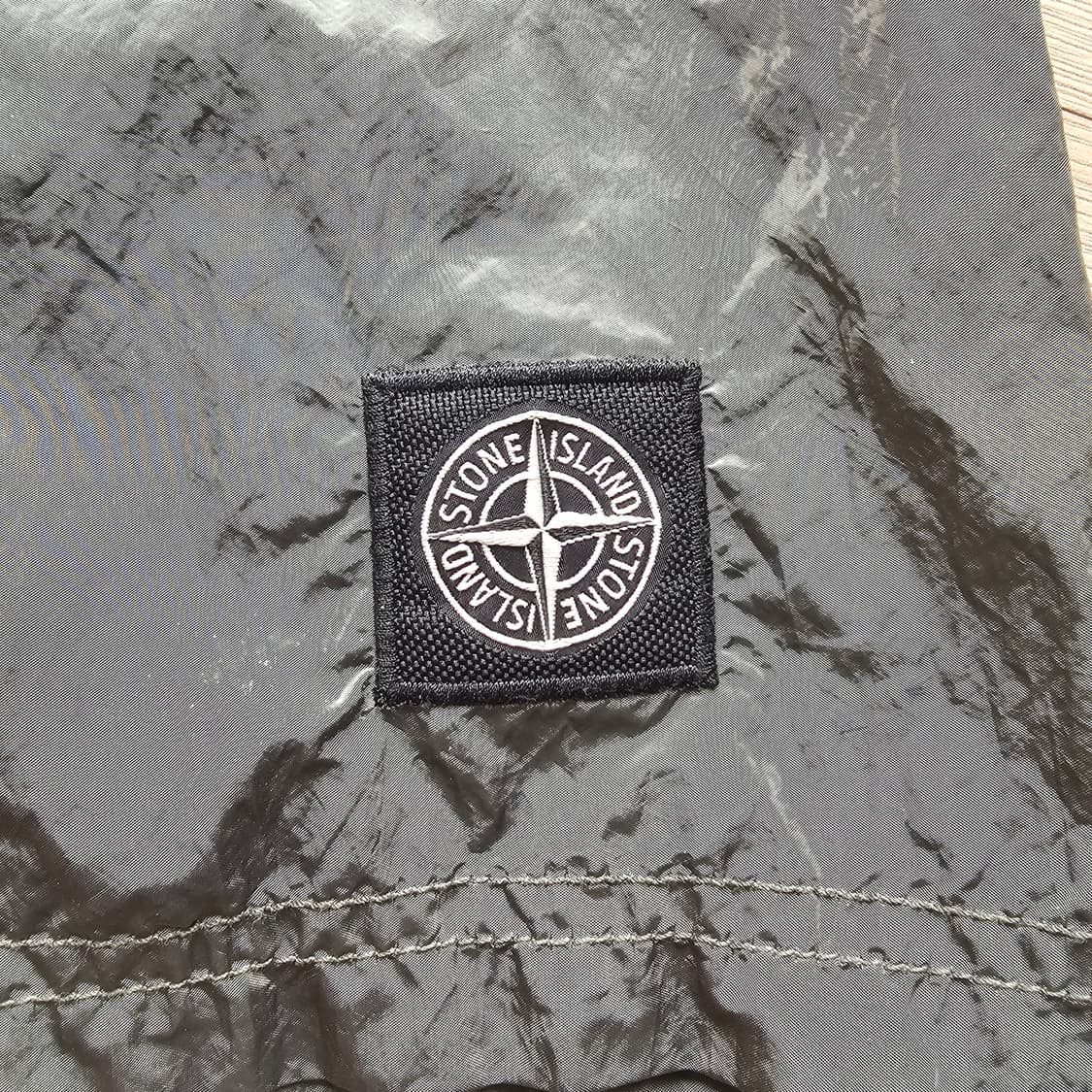 XL 2회착) 스톤아일랜드 로고 패치 메탈 나일론 하프 팬츠 반바지 상품이미지9