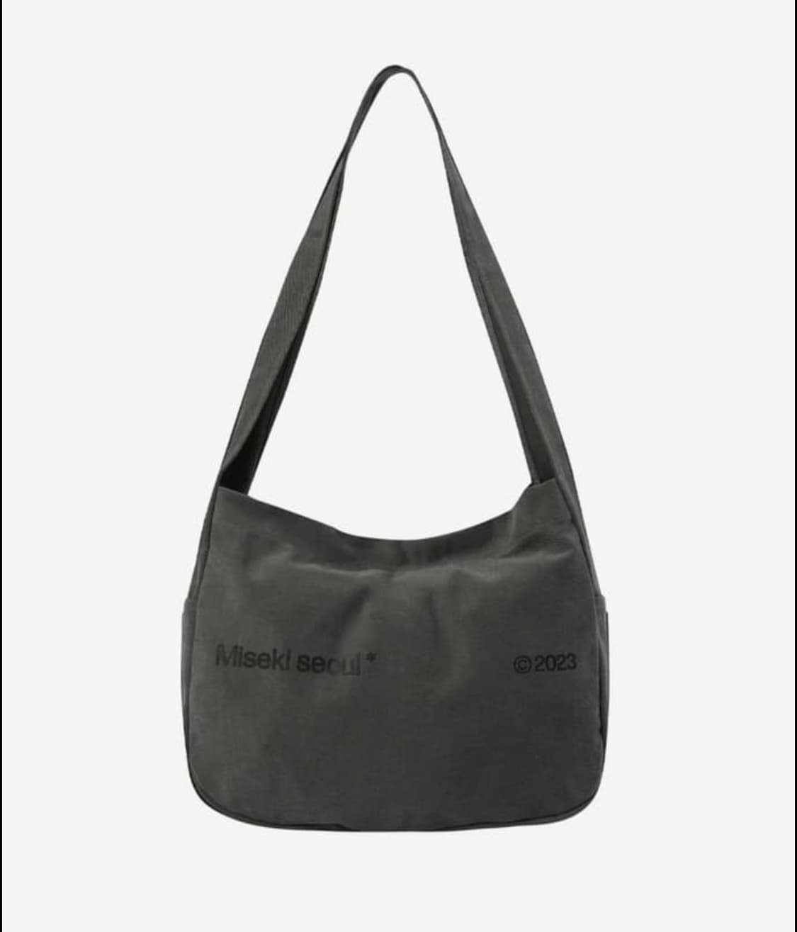 미세키 서울 코튼 빅 크로스백 차콜 상품이미지1