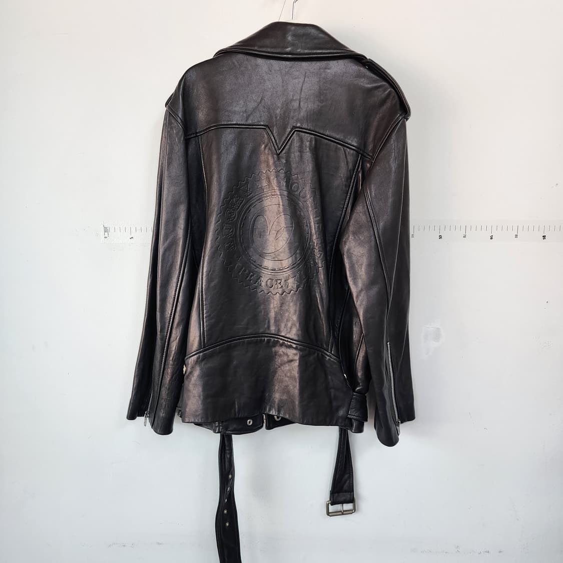 럭키슈에뜨 블랙 가죽 라이더 자켓 상품이미지5