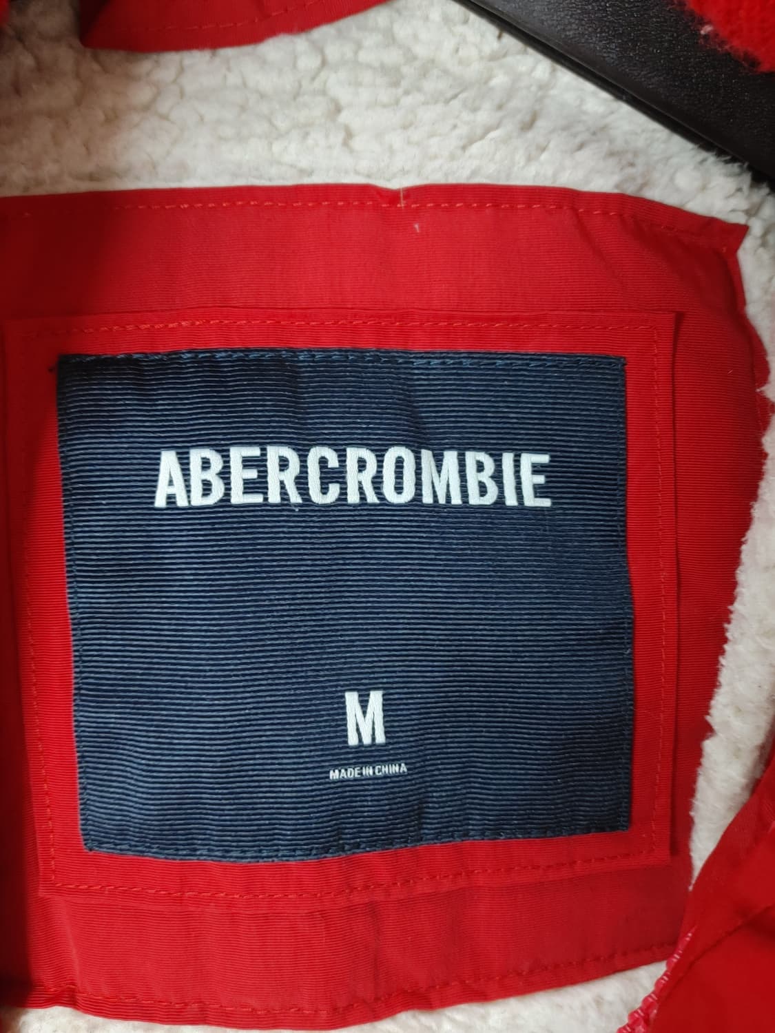ABERCROMBIE 아베크롬비 찐레드 야상형 후드 파카 상품이미지3