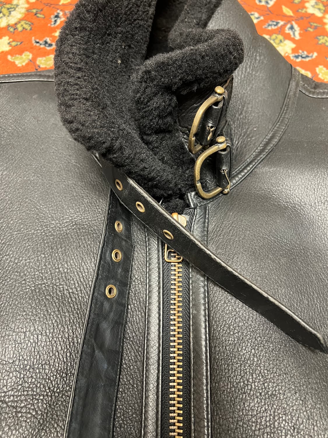 블랙 램스킨 B3 쉐어링 무스탕 L 상품이미지3