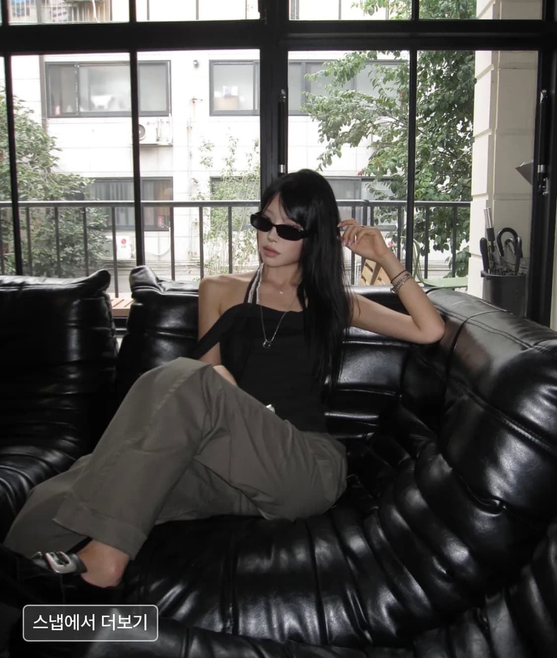 나체 NACHE RAWCUT HALTER SLEEVELESS BLACK 상품이미지2