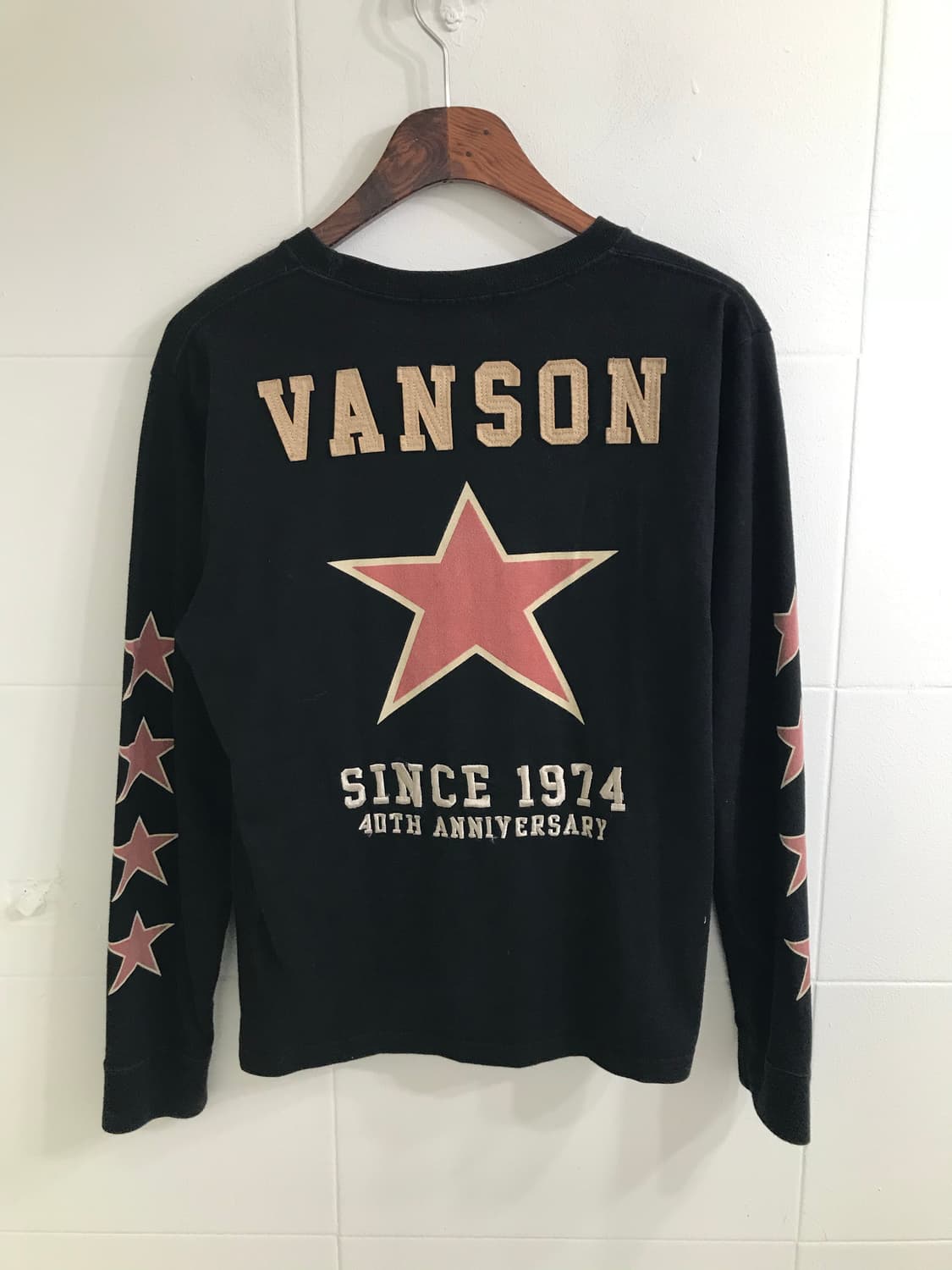 밴슨 사이드 별 프린팅 아플리케 롱슬리브 상품이미지5