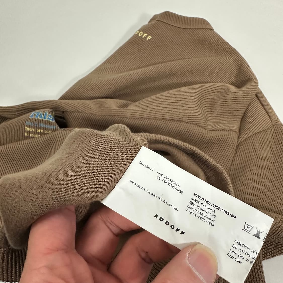 L 애드오프 ADDOFF 베이지 니트 롱슬리브 상품이미지8