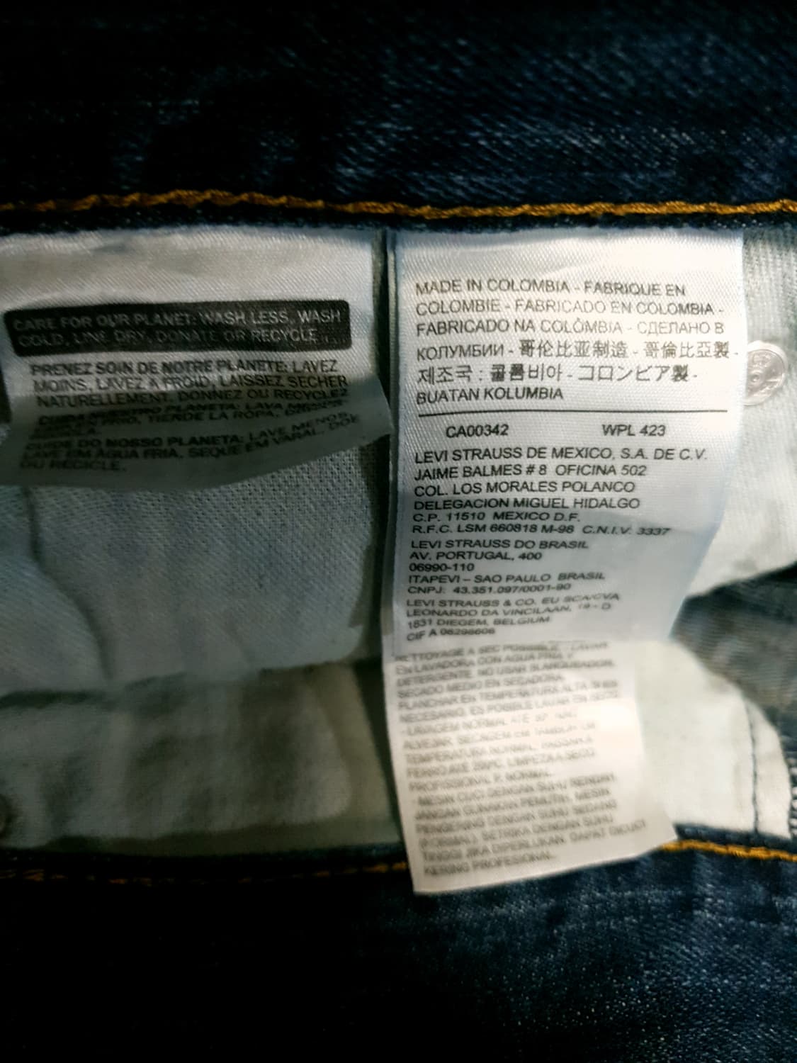 리바이스 블랭크탭 569 루즈 스트레이트 워싱 데님팬츠 인디고 (34) 상품이미지6