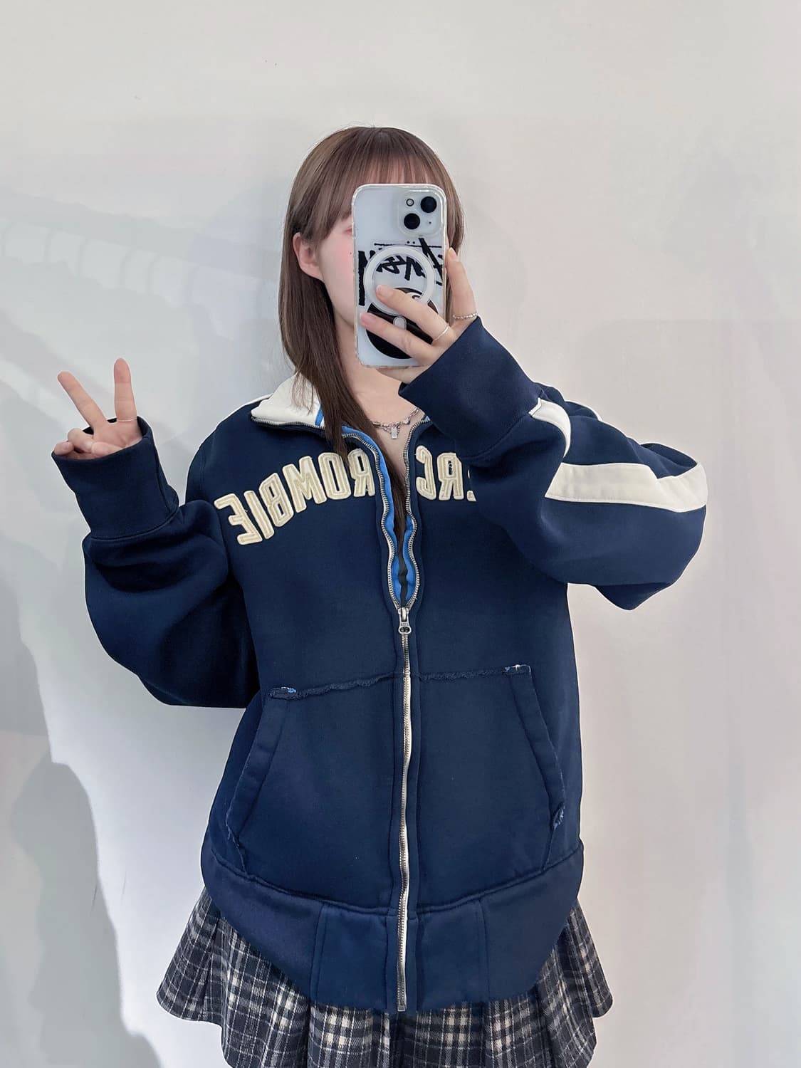 아베크롬비 네이비 빅로고 트랙탑 상품이미지2