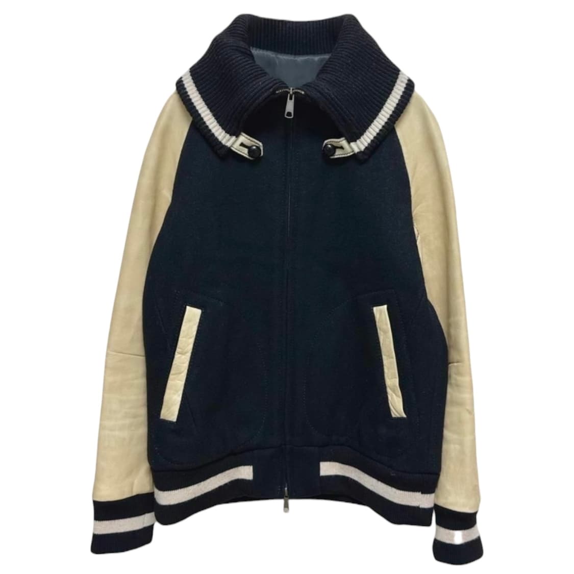 08aw 넘버나인 바시티 자켓 블랙 상품이미지2