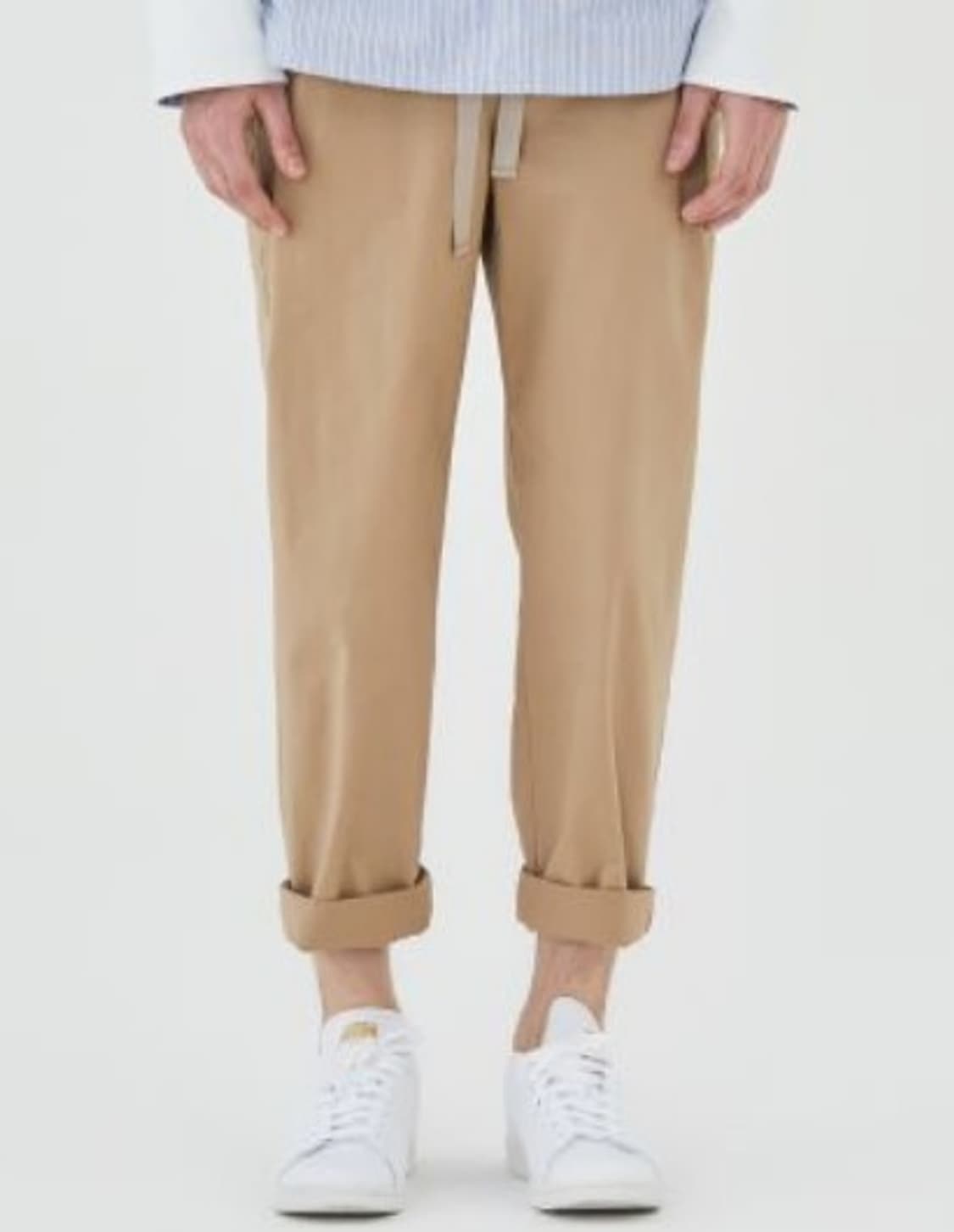 일꼬르소 원턱 밴딩 베이지 스트링 팬츠  상품이미지7