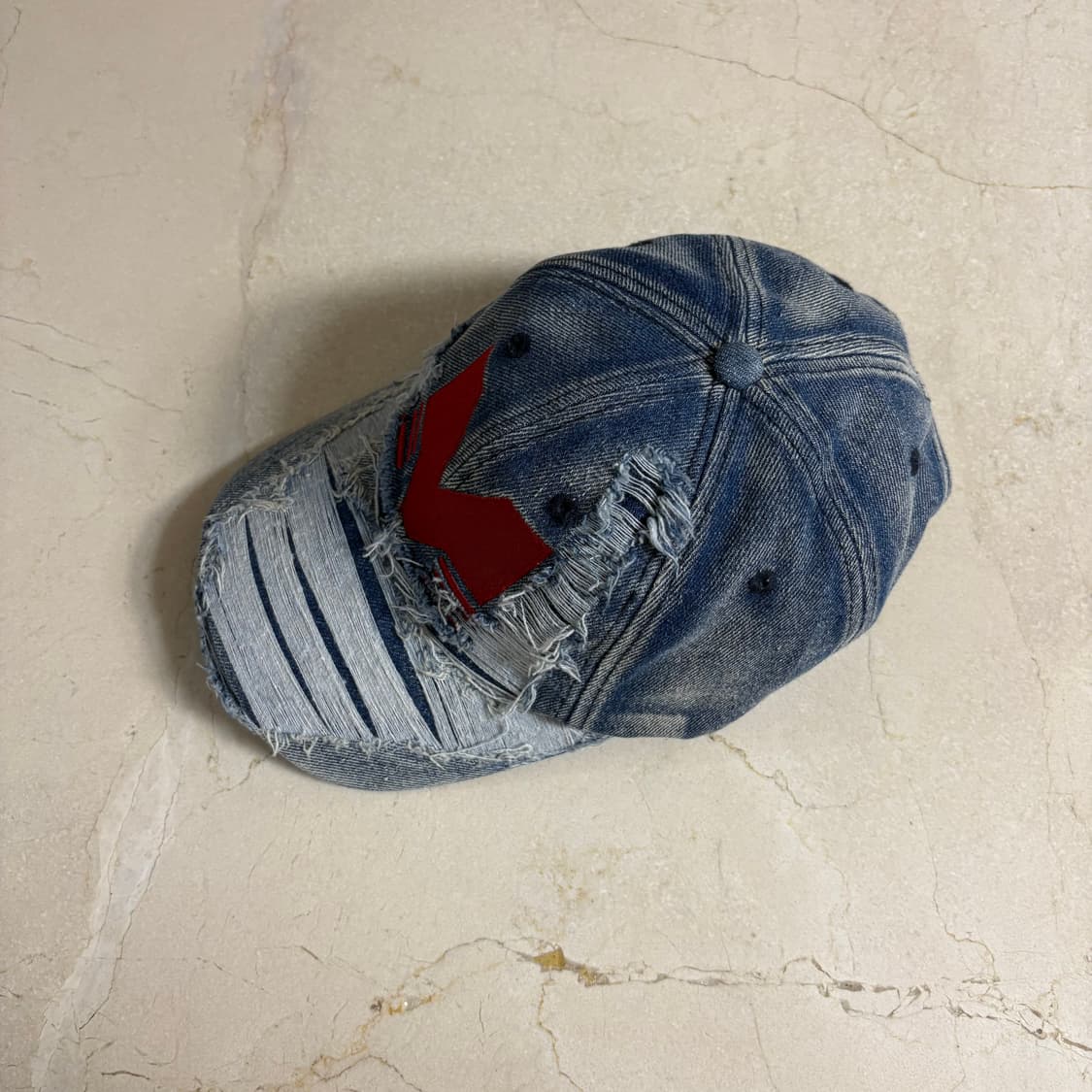 Mowalola distressed denim cap  상품이미지2