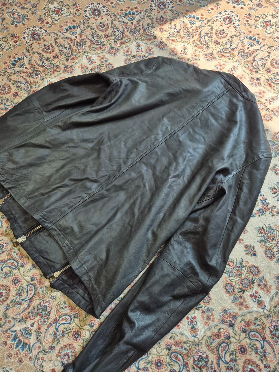 Domenico+savio 양 가죽 라이더 재킷 상품이미지4