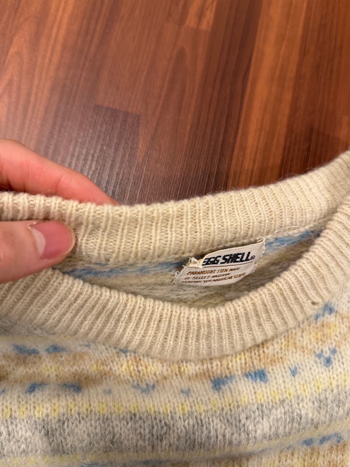 Egg Shell 빈티지 울 니트 상품이미지7