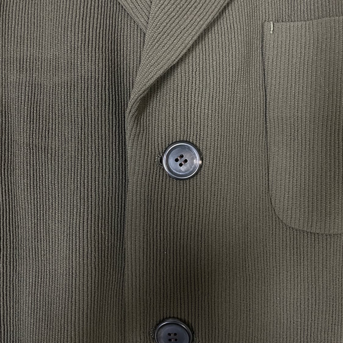 이세이미야케맨 카키 언밸런스 더블 블레이저 (희귀 매물) 상품이미지4