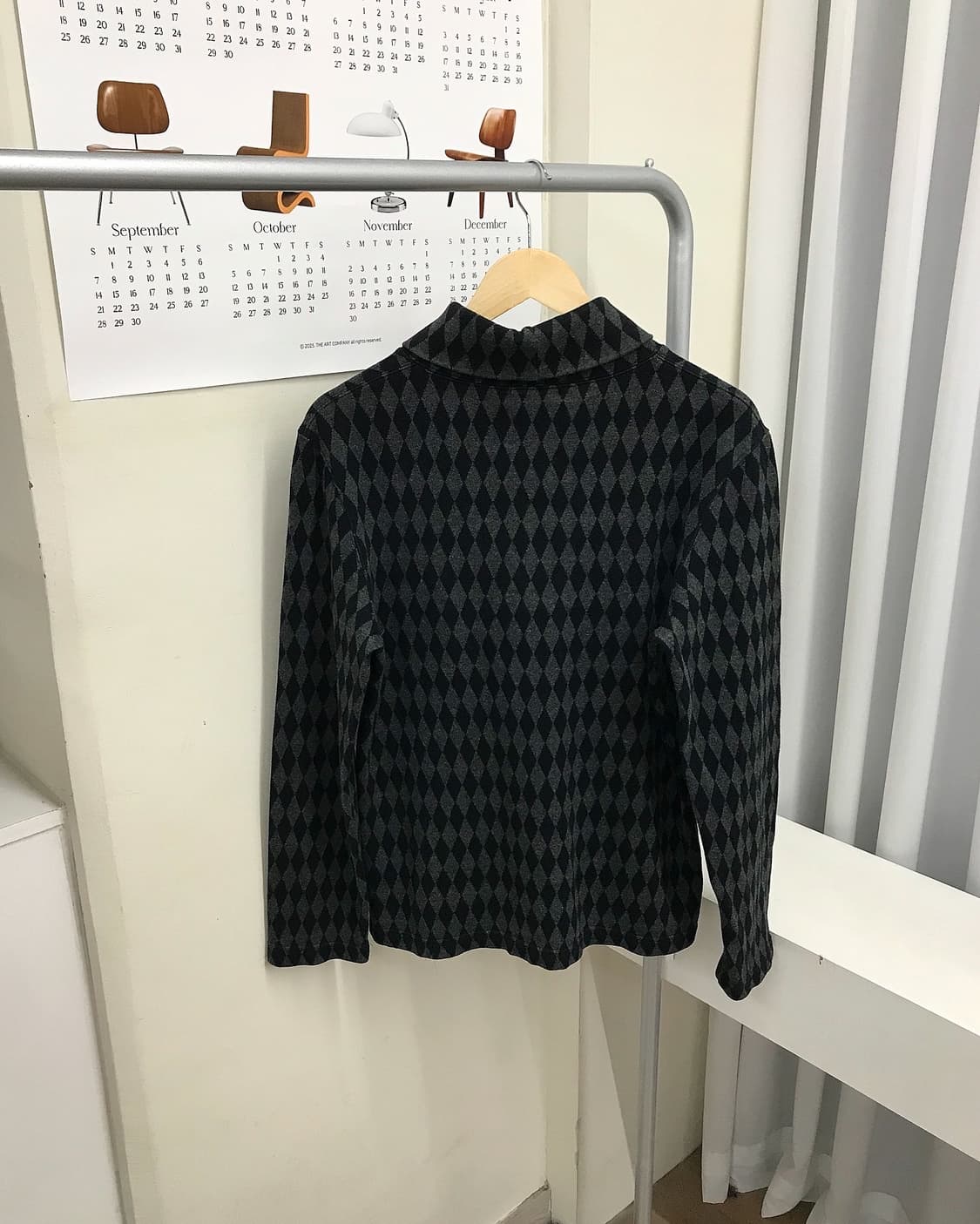 버버리 로고 아가일 터틀넥 긴팔티 상품이미지4