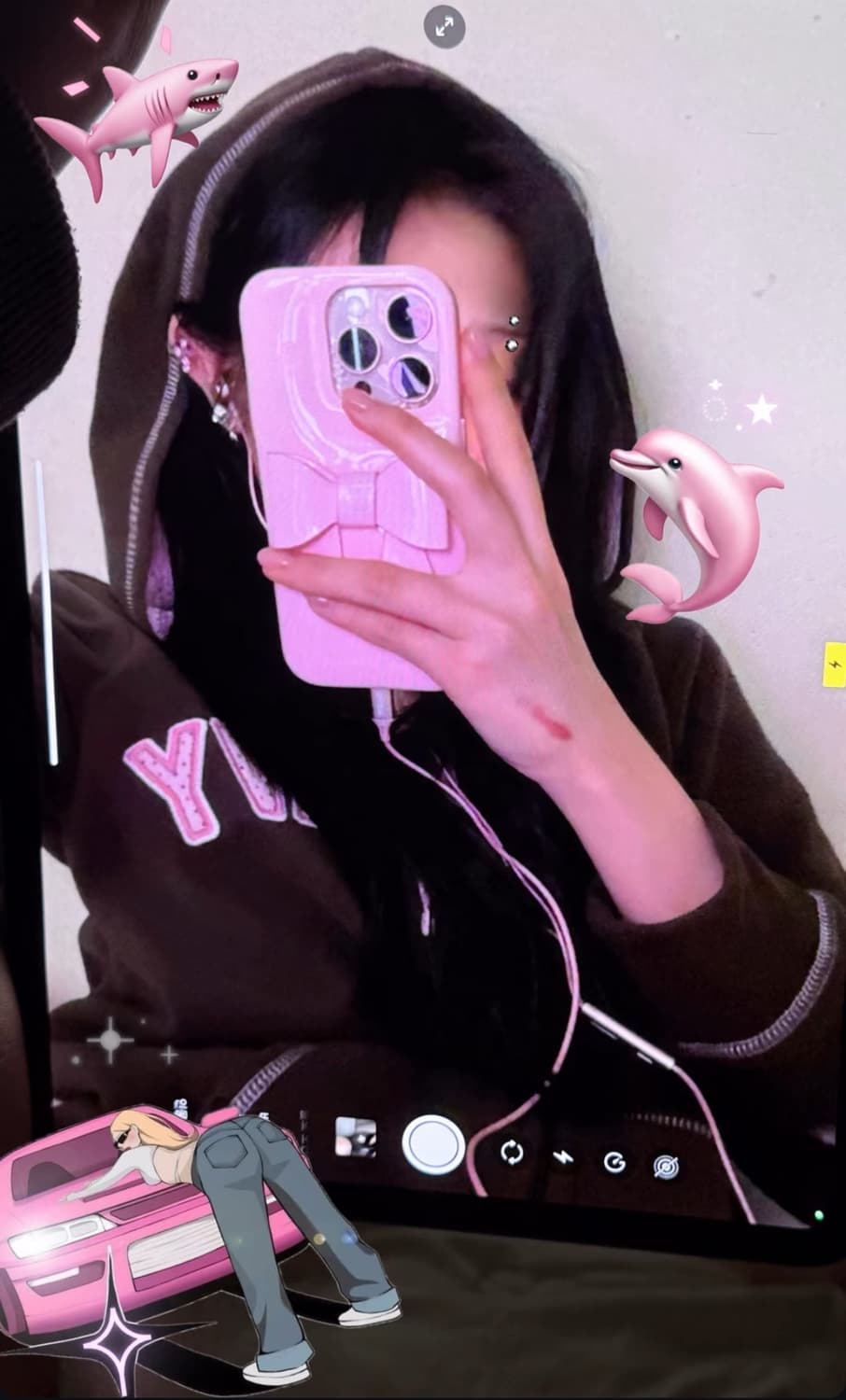 빈티지 딸기초코 후드집업 상품이미지3