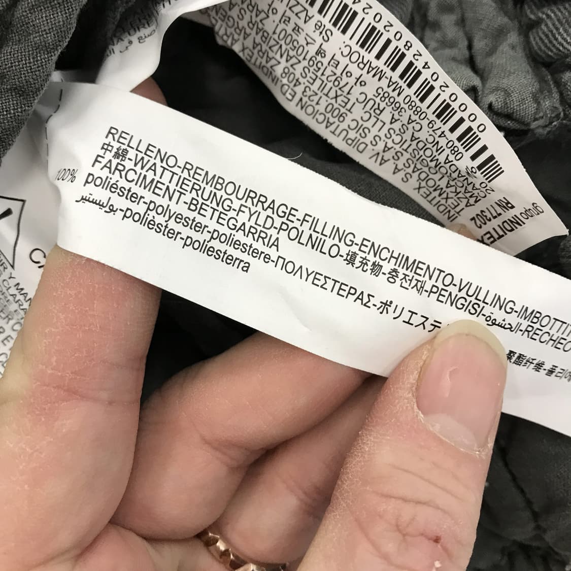 자라 피그먼트 퀼팅 패딩자켓 [여성S사이즈] 상품이미지5