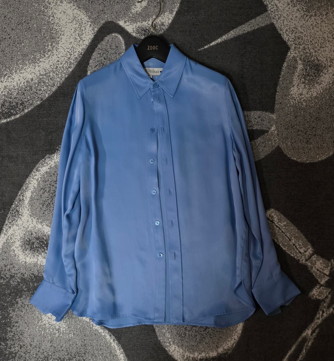 [미착용 새제품] 자라 ZARA 링클프리 블루 새틴 셔츠/블라우스 55 상품이미지1