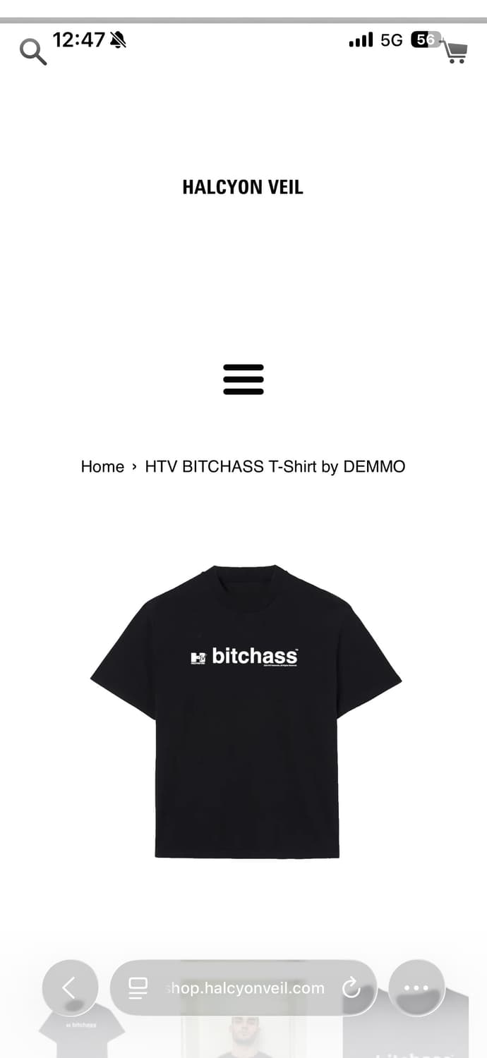 (XL) (카티착) Halcyon veil "HTC Bitchass" 티 상품이미지1