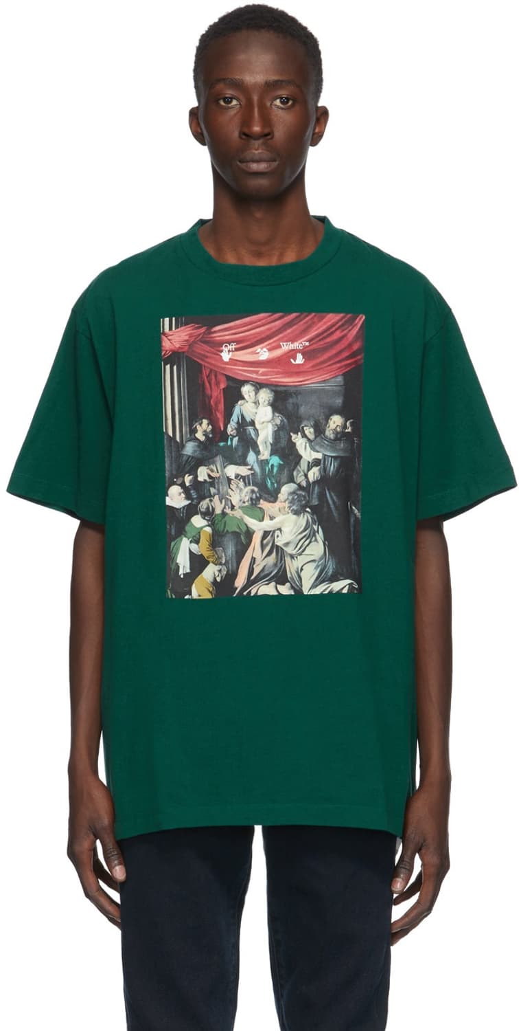 오프화이트 카라바조 오버핏 티셔츠  상품이미지5