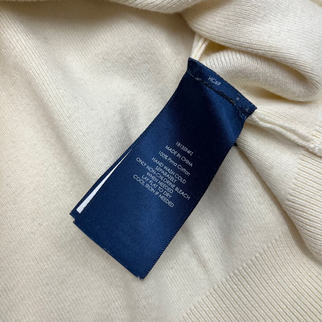 폴로 랄프로렌 네이비포니 아이보리 꽈배기 니트 L 상품이미지6