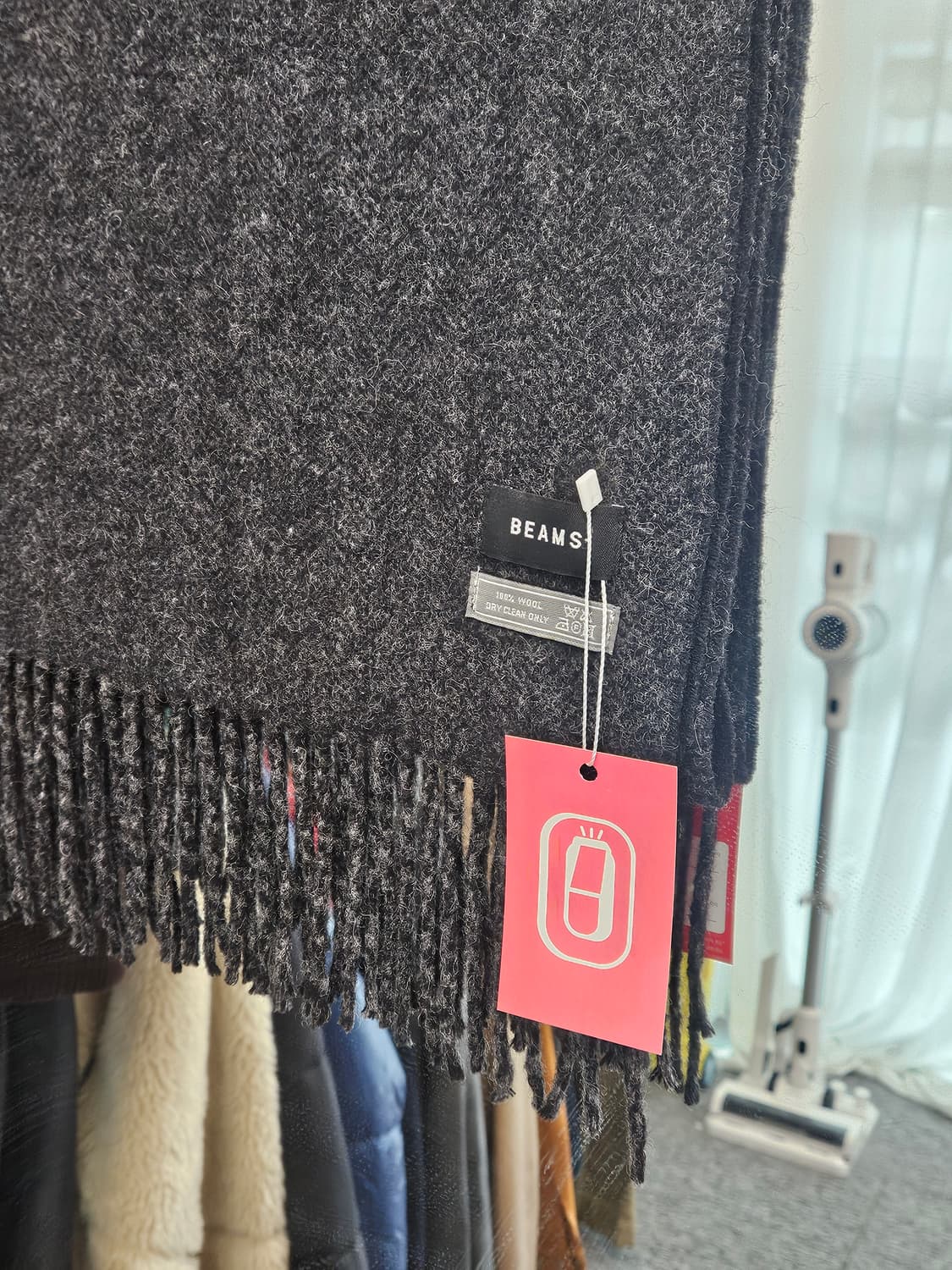 BEAMS 빔즈 울100% 머플러 상품이미지5