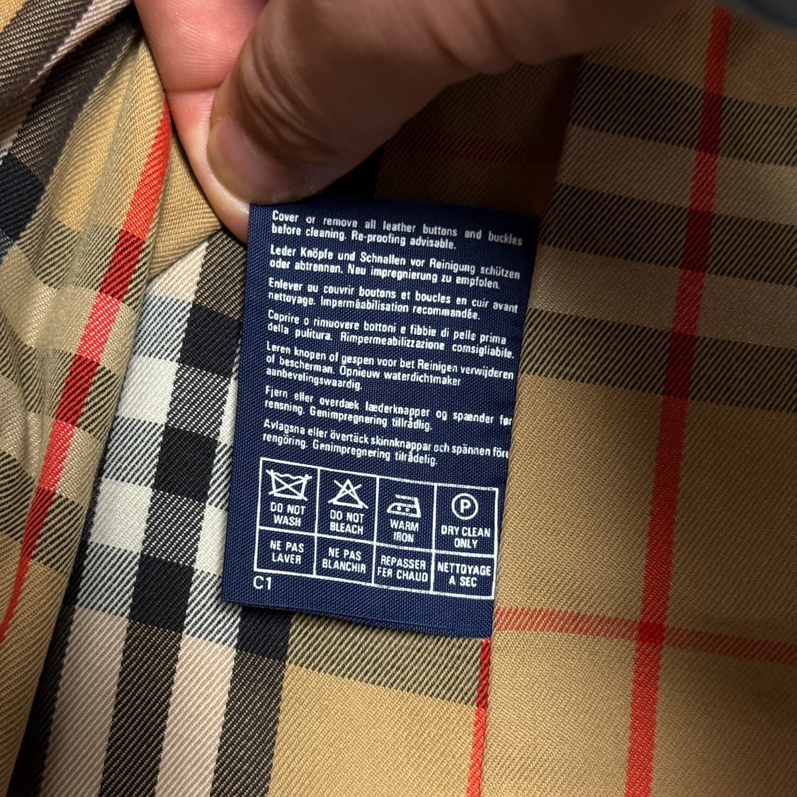 90년도 버버리 노바체크 싱글 카 코트 상품이미지10