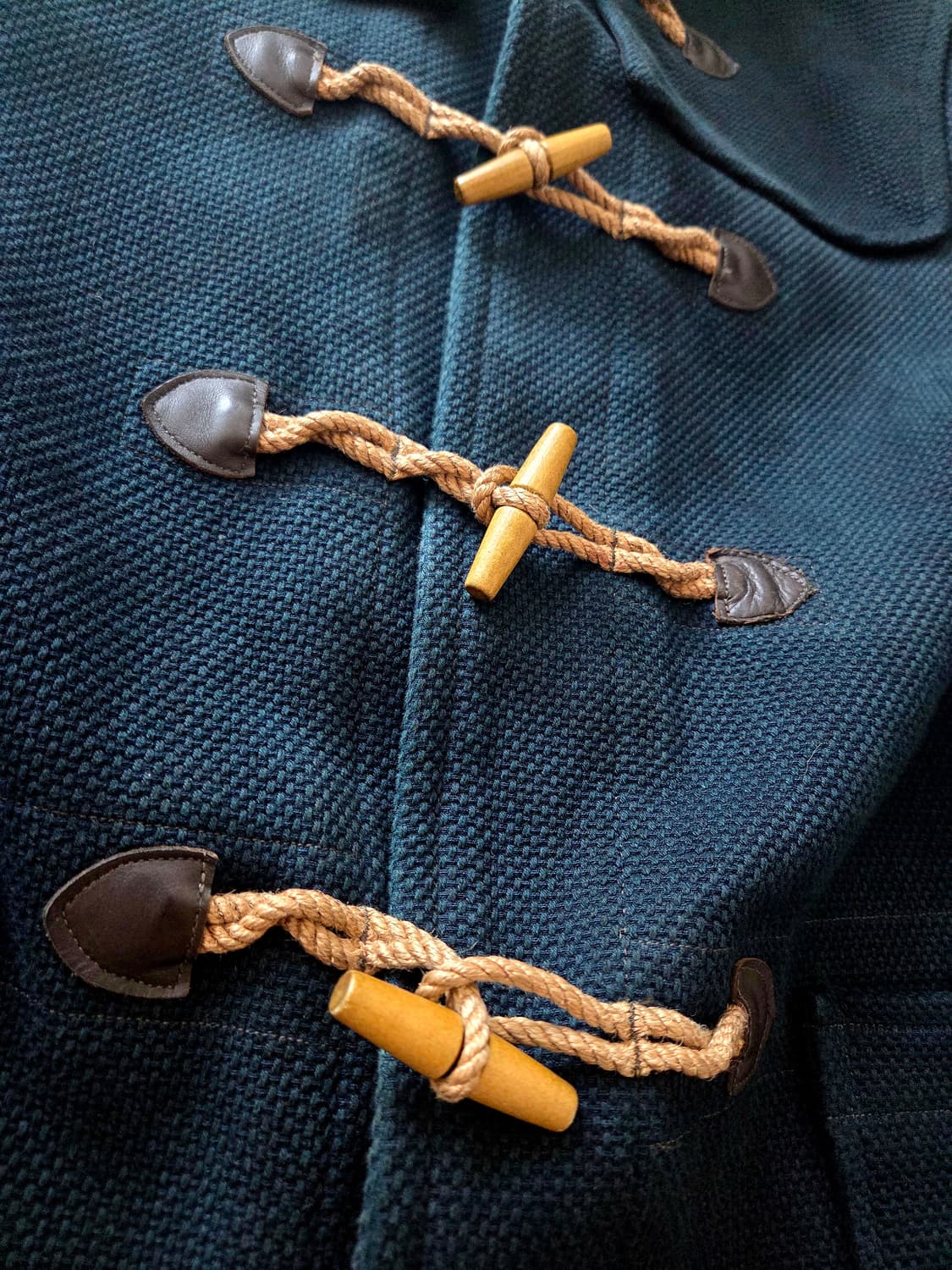 XL) rrl 리미티드에디션 인디고 다잉 켄도 원단 더플코트 팝니다. 상품이미지9