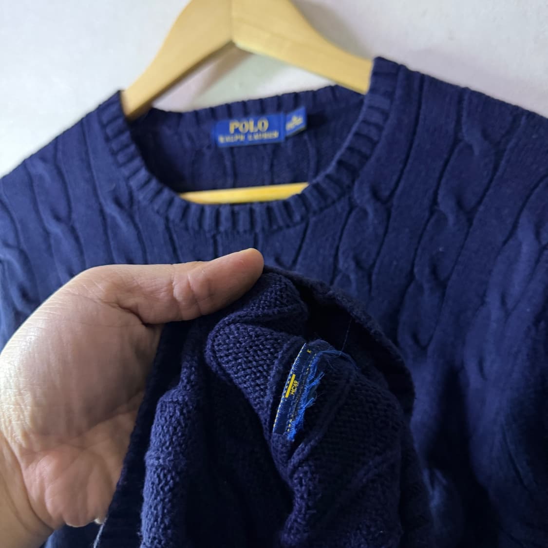 폴로 랄프로렌 라운드넥 케이블 니트 M (여성 77정도) 상품이미지8