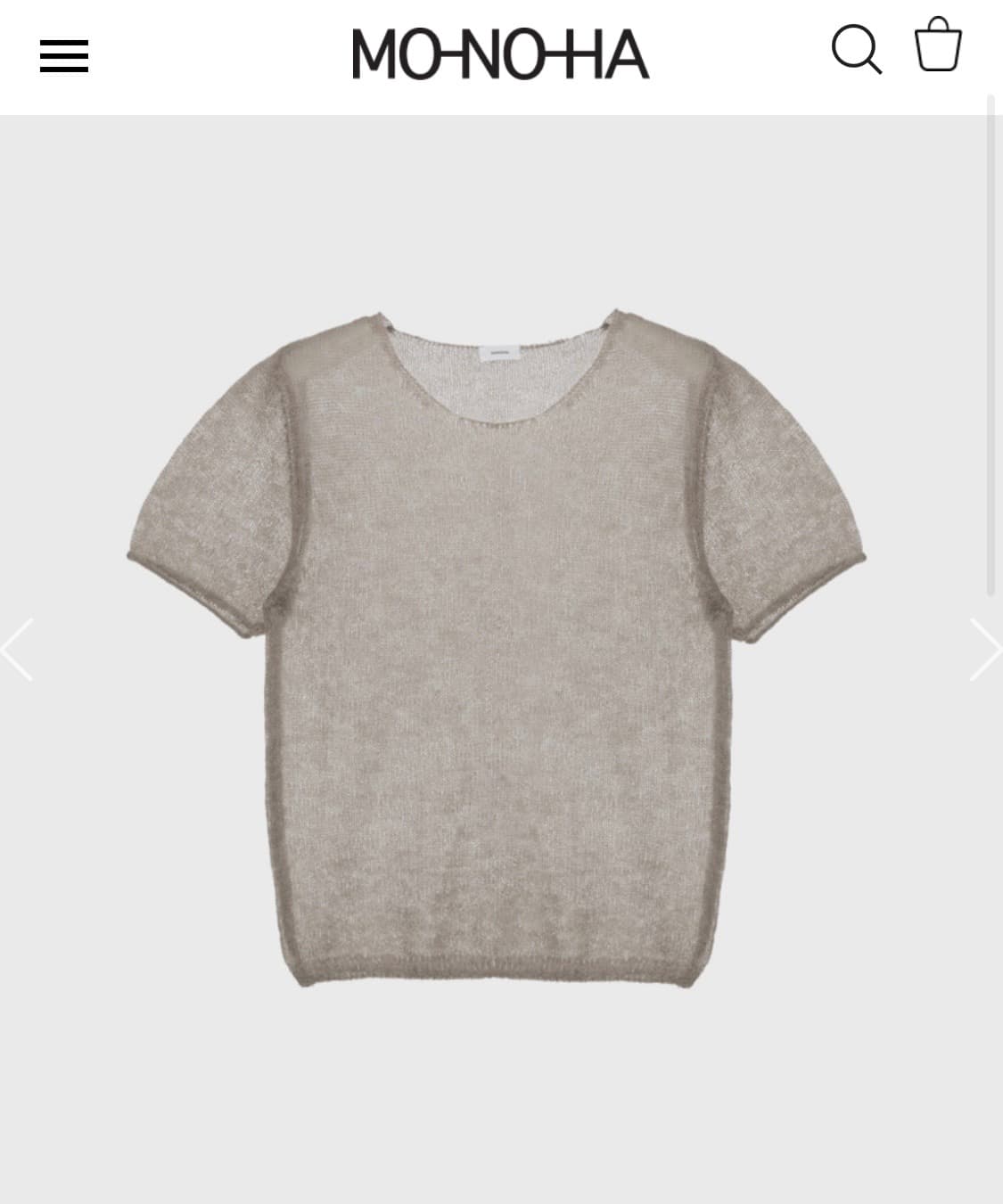 모노하 모헤어 니트&슬리브리스 상품이미지2