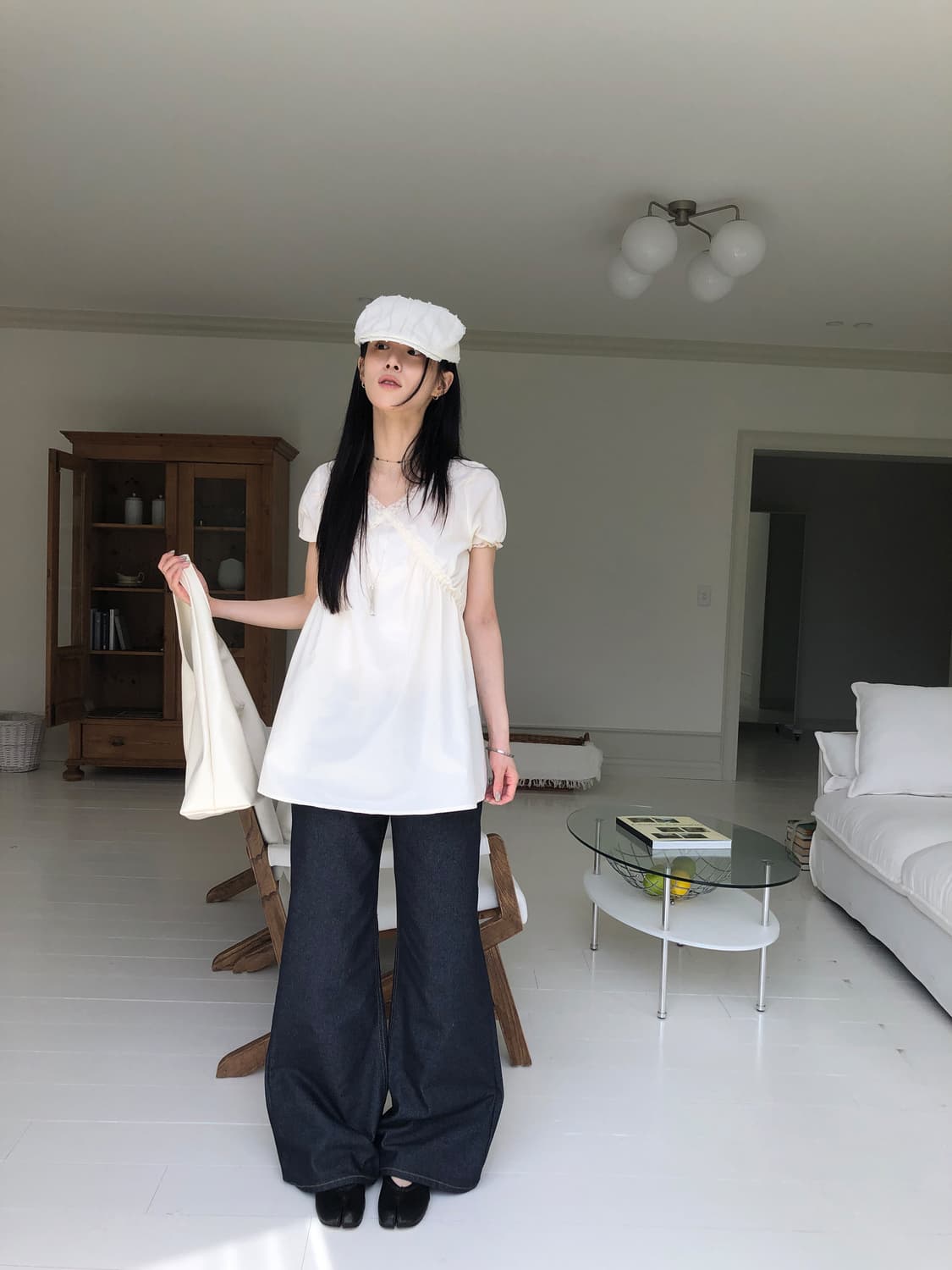 릿킴 BEBE FLARE BLOUSE 새상품 상품이미지1