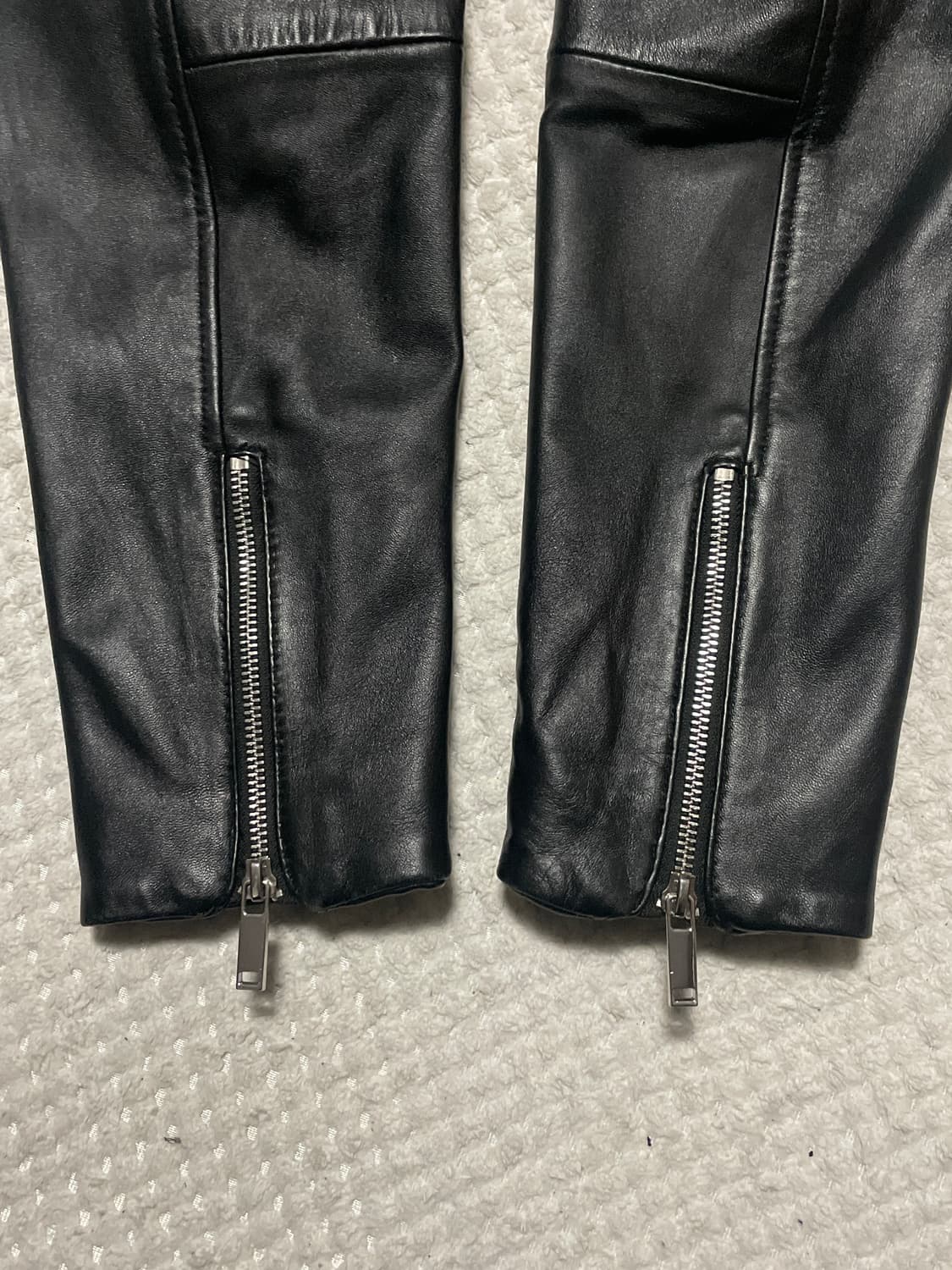 ZARA 웨스턴 무드 램스킨 양가죽 스포츠 레더 자켓 상품이미지7